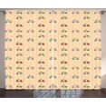 thumbnail image 1 of Ambesonne Urban Curtains 2 Panel Set, Cartoon Retro Scooters, 108" x 90", Multicolor, 1 of 3