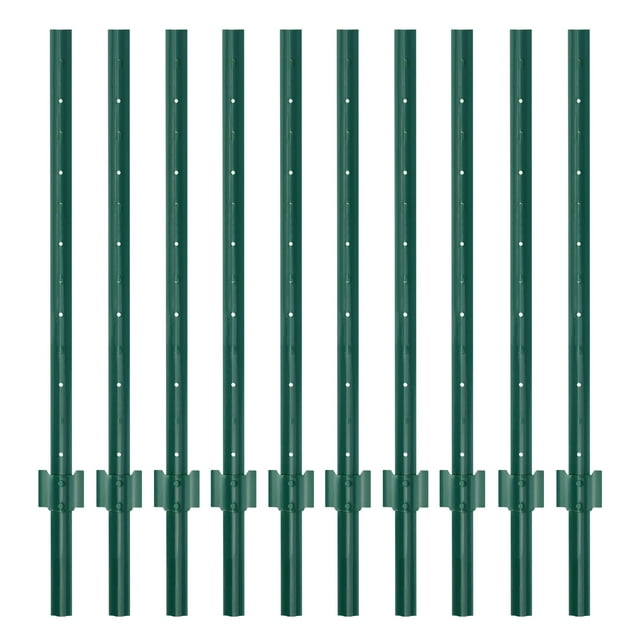 Urban Deco 4feet Metal Fence Post, Heavy Duty Garden Fence U Post for