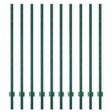 Urban Deco 7feet Metal Fence Post, Heavy Duty Garden Fence U Post for Holding Wire Fence,Green-PACK OF 10