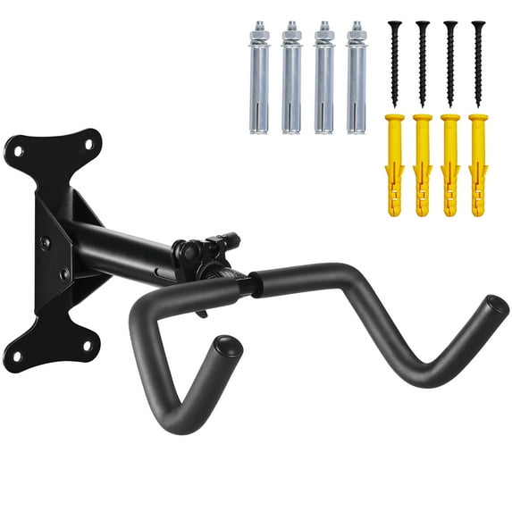 Urban Deco Bike Wall Mount Hanger,Bicycle Garage Storage Rack Hook,Horizontal Bike Holder Mounted Indoor or Home.