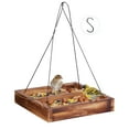 thumbnail image 1 of Urban Deco Bird Feeder Hanging Tray Seed Tray Wooden Platform Hummingbird Feeder Hanging Tray Mesh Seed Platform for Garden Yard Outside Decoration Attracting for Wild Birds, 1 of 7
