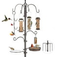 thumbnail image 1 of Urban Deco Bird Feeding Station,A Set with 6 Bird Feeders Hanging,Bird Feeder Poles Kit Premium Bird Bath for Attracting Wild Birds,Black, 1 of 8