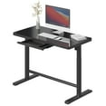 thumbnail image 1 of Urban Deco Electric Height Adjustable Standing Desk, Sit Stand Desk with Drawer Charging USB A and C Ports, 45.2 x 23.6 Inches Home Office Computer Workstation with Storage (Black Glass Top), 1 of 7