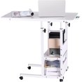 thumbnail image 1 of Urban Deco Home Office Desks Moveable Height Adjustable  Computer Desk Writing Workstation Laptop Table,White, 1 of 6