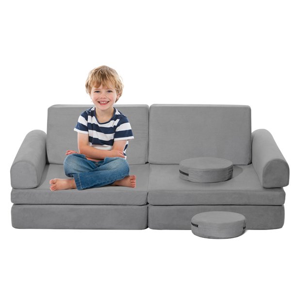 Urban Deco Kids Couch, Modular Kids Couch Sofa Toddler Couch for