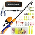 thumbnail image 1 of Urban Deco Kids Fishing Pole Set Portable Telescopic Kids Fishing Rod and Reel Combo Kit with Tackle Box for Beginners, Boys,Girls,Youth,Children, 1 of 7