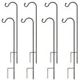 Urban Deco Heavy Duty Adjustable Shepherds Hook Pack of 8, Black