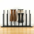 Urban Deco Black Metal Boot Rack Organizer, Outdoor Floor Holder, Holds
