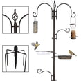 thumbnail image 1 of Urban Deco Outdoor Bird Feeding Station with Window Mount, Pole, 4 Hooks, 2 Feeders, Bath Tray, Metal, 1 of 6