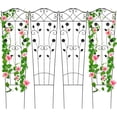 thumbnail image 1 of Urban Deco Trellis for Climbing Plants Outdoor 64"x17" Garden Trellis, Plant Trellis for Climbing Rose Vegetable Flower, Lawn, Backyard, Black Metal Trellis – Pack of 4, 1 of 6