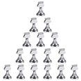 thumbnail image 1 of Urban Deco Wedding Table Numbers for Wedding Reception, Gold Table Number Holders for Weddings, Menu Holder Dual Sided Steel 1.6 Inch Pack of 16 Picture Holders for Tables (Silver), 1 of 7