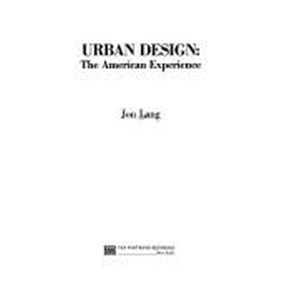 Pre-Owned Urban Design: The American Experience Paperback - USED