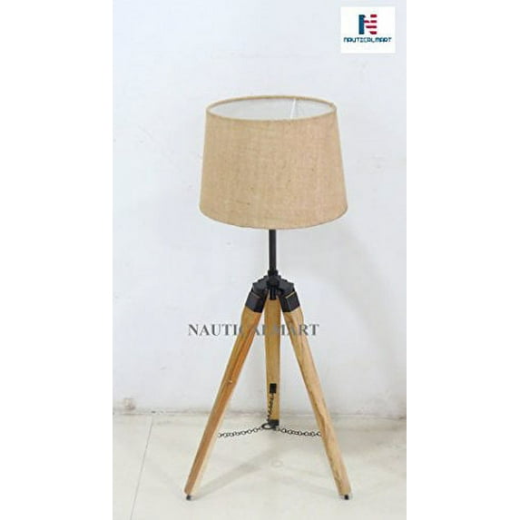 Urban Design Weathered Wooden Tripod Table Lamps