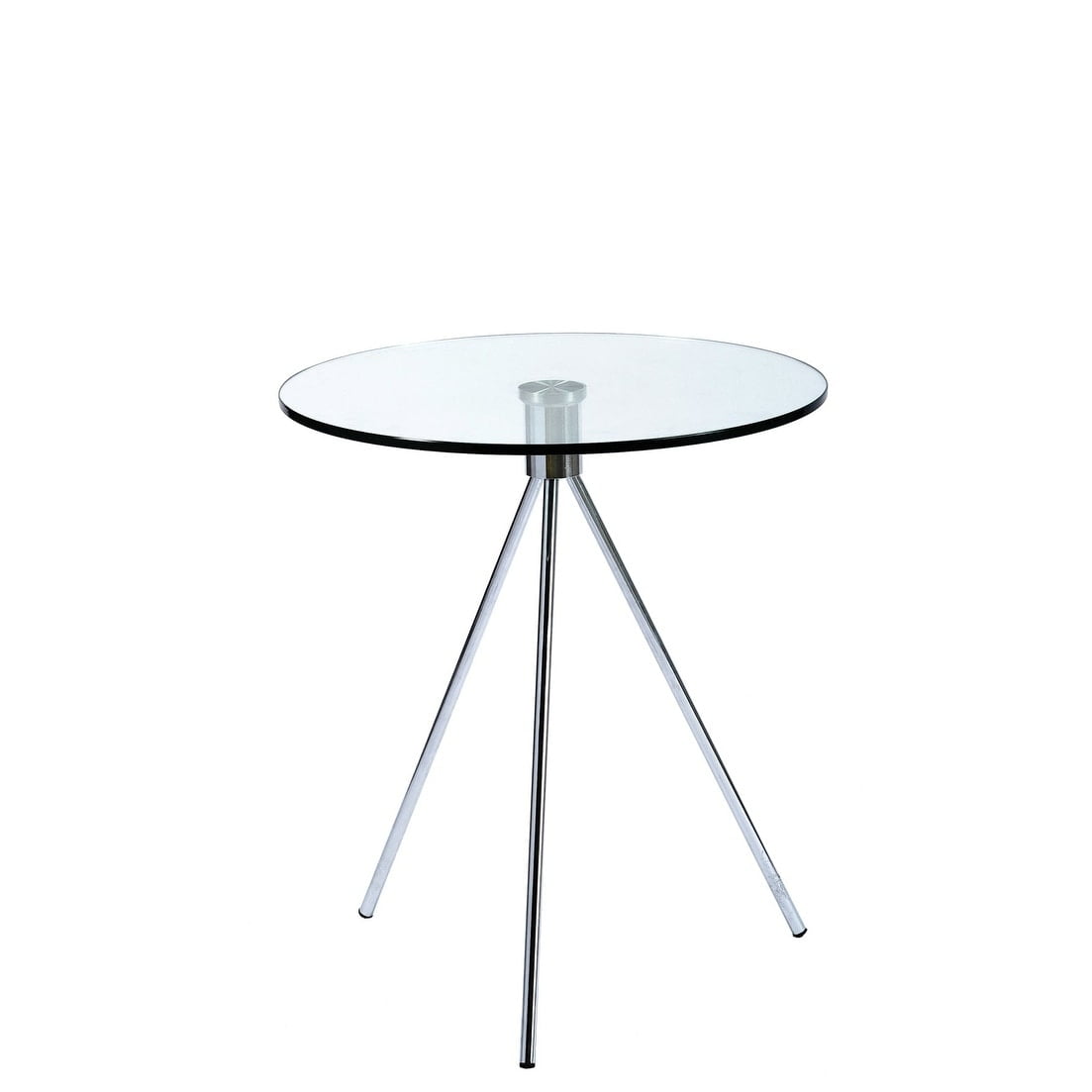 Urban Designs 22Inch Triplet Round Glass Top End Table with Tripod