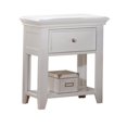 thumbnail image 1 of Urban Designs 4789503 27 in. 1-Drawer Wooden Nightstand with Shelf, White - 22 x 16 x 27 in., 1 of 1