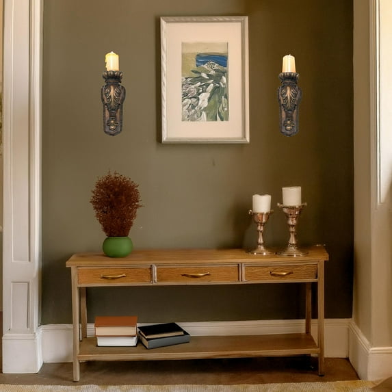 Urban Designs Antique Replica Rusted Wall Sconce Candle Holder