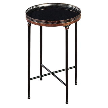 Urban Designs Elise Marble Top Round Accent Table