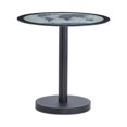 thumbnail image 1 of Urban Designs Lisbon Side Table with World Glass Map Top - Black, 1 of 3