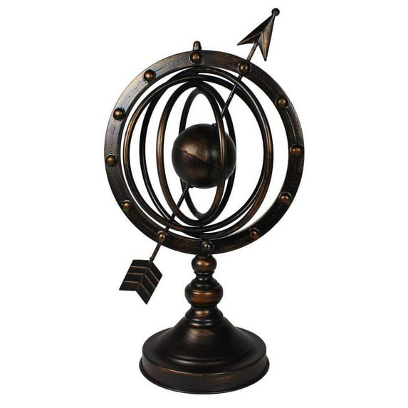 Urban Designs Reflections 17" Armillary Globe Sphere Metal Sculpture