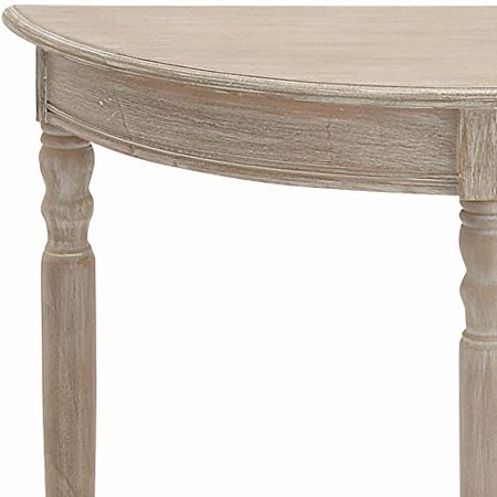 Urban Designs Serena Demilune Accent Console Table, Natural