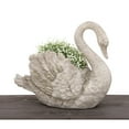 thumbnail image 1 of Urban Designs Swan Cast Stone Planter Garden Decor - Grey, 1 of 3