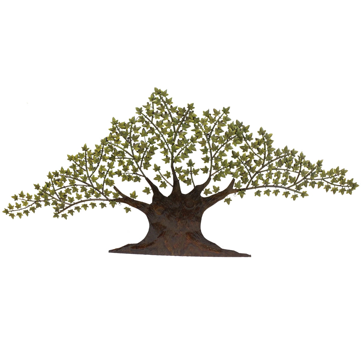 Tree of Harmony Large Olive Green and Bronze Metal Wall Sculpture