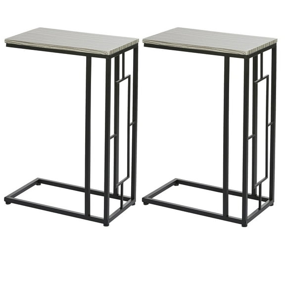 Urban Designs Under The Couch 2-Piece Side Accent Table Set - Grey