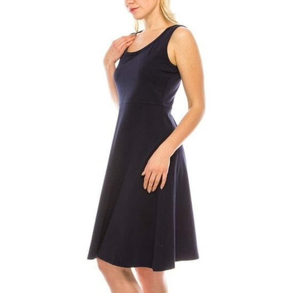 Urban Diction Womens Casual Navy Sleeveless Empire Waist Dress Size M