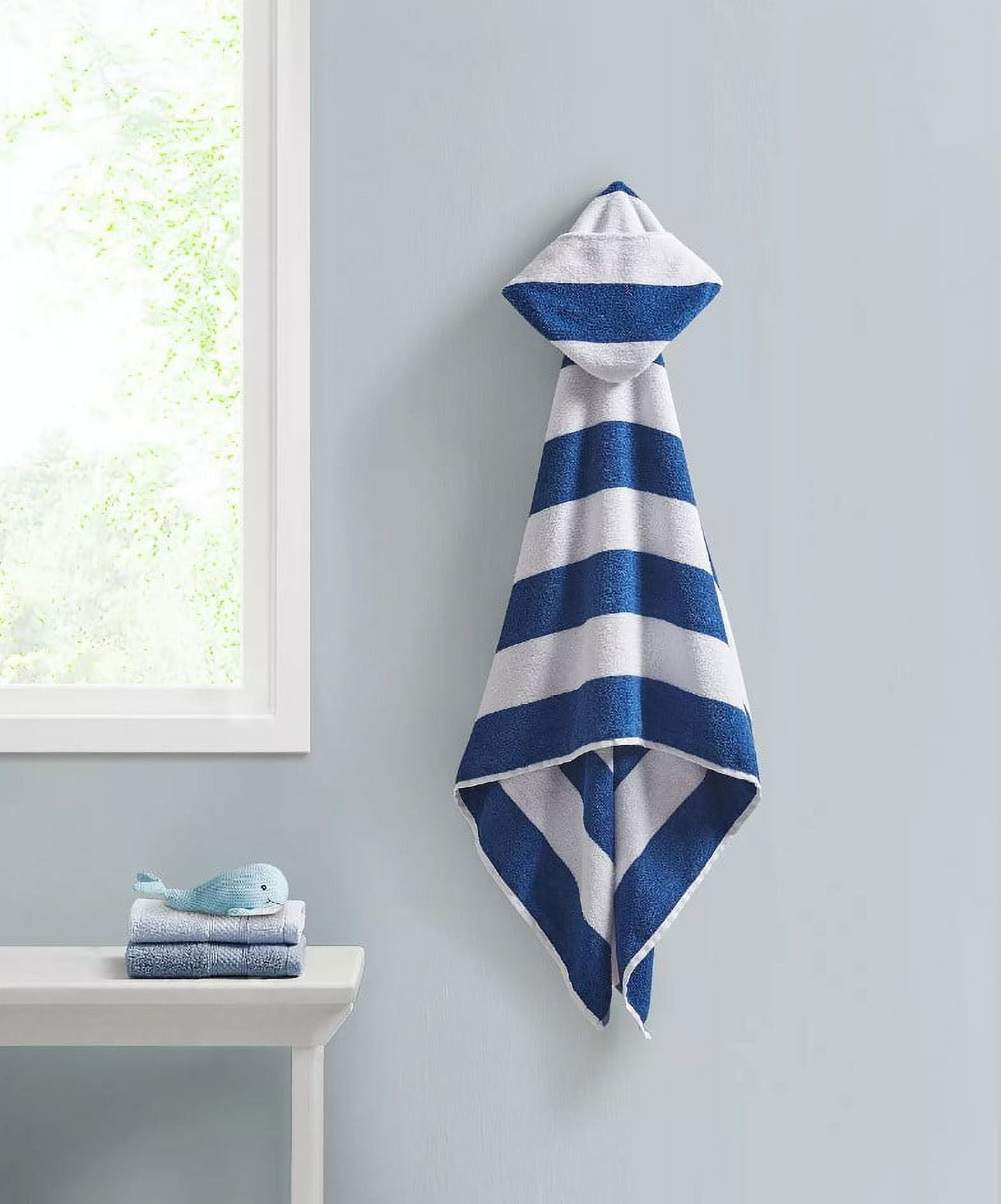 Albert Hooded Towel - Coral Blush Stripe