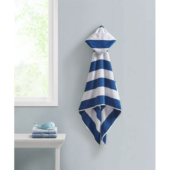 Urban Dreams Cabana Blue Stripe Hooded Towel 24"X48"