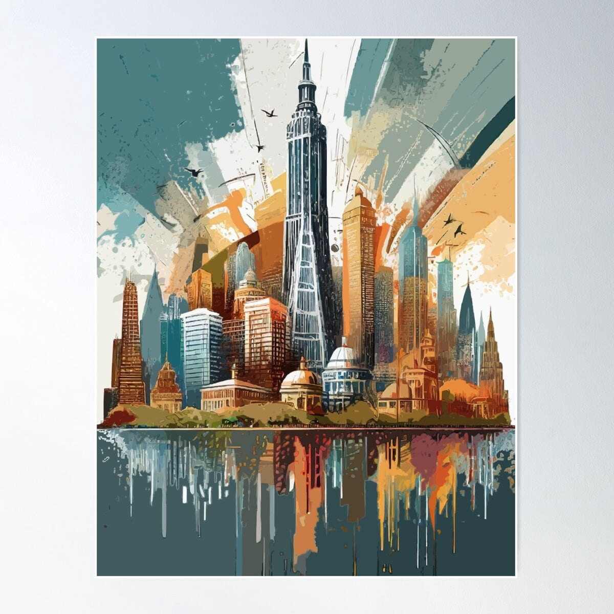 Picture of Urban Dreamscape: Abstract City Skylines Explored Poster Wall Art ...