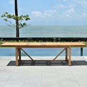 Urban Elements Riverfront 100% FSC Light Teak Finish Wood Extendable Rectangular Table