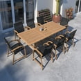 thumbnail image 1 of Urban Elements Petro 9-Piece Solid Teak 100% FSC Extendable Patio Dining Set With Black Armchairs, 1 of 13