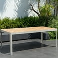 thumbnail image 1 of Urban Elements Sunset 100% FSC Teak Wood and Aluminum Rectangular Dining Table Light, 1 of 6