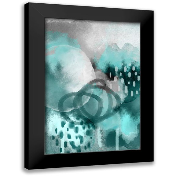 Urban Epiphany 11x14 Black Modern Framed Museum Art Print Titled - Dream of Childhood Teal
