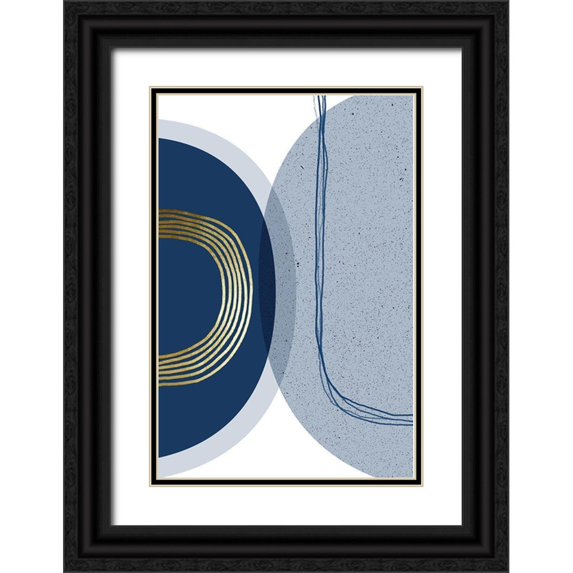 Urban Epiphany 11x14 Black Ornate Wood Framed with Double Matting Museum Art Print Titled - Mid Century Modern Lines 3
