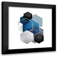 thumbnail image 1 of Urban Epiphany 12x12 Black Modern Framed Museum Art Print Titled - Geo Blue 3, 1 of 5