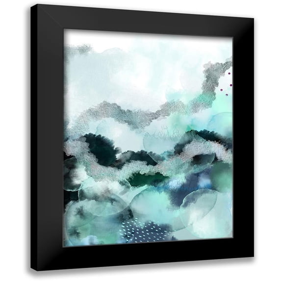 Urban Epiphany 12x14 Black Modern Framed Museum Art Print Titled - Evolving Ocean New