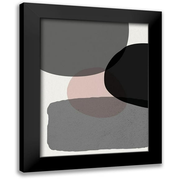Urban Epiphany 12x14 Black Modern Framed Museum Art Print Titled - Minimalist Circles 6