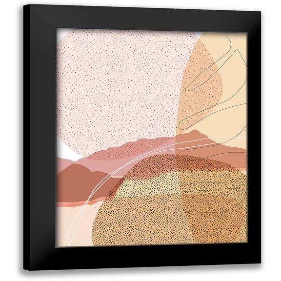 Urban Epiphany 12x14 Black Modern Framed Museum Art Print Titled - Moonless Desert 1
