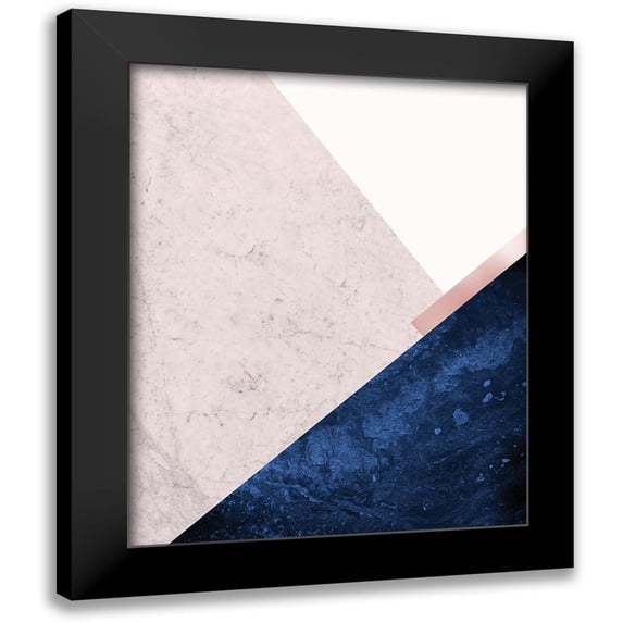 Urban Epiphany 12x14 Black Modern Framed Museum Art Print Titled - PinkNavy Mountains 1