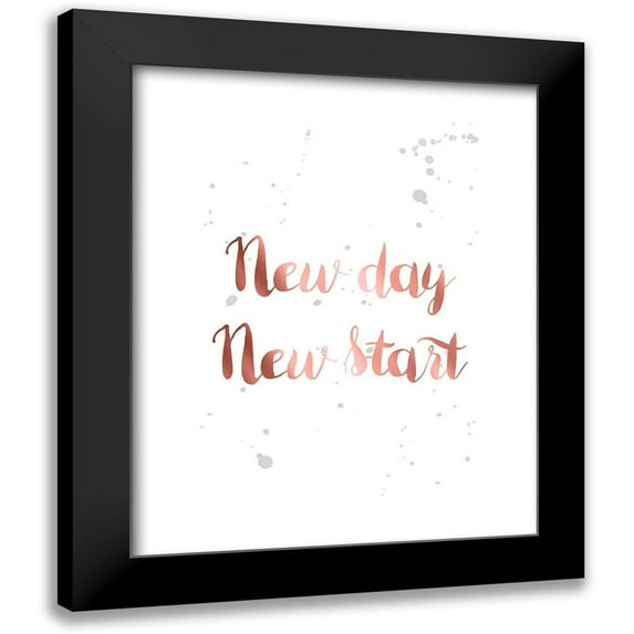 Urban Epiphany 12x14 Black Modern Framed Museum Art Print Titled - Rose Gold Inspirational Quotes 3