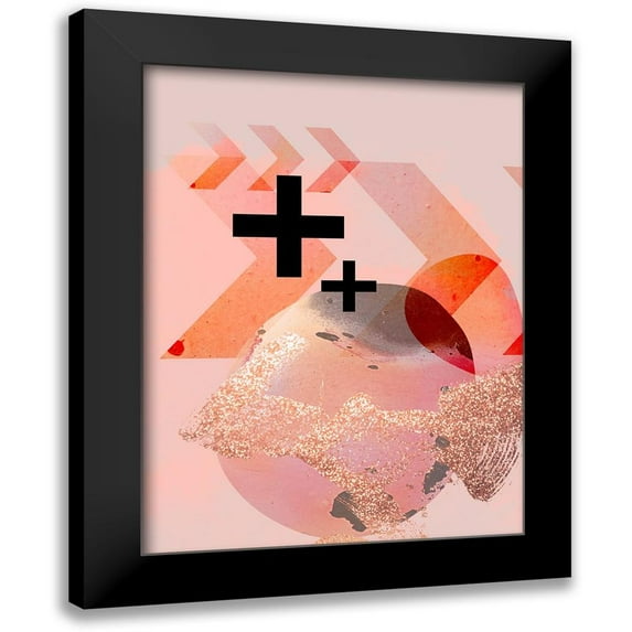 Urban Epiphany 12x14 Black Modern Framed Museum Art Print Titled - Scandi Abstract
