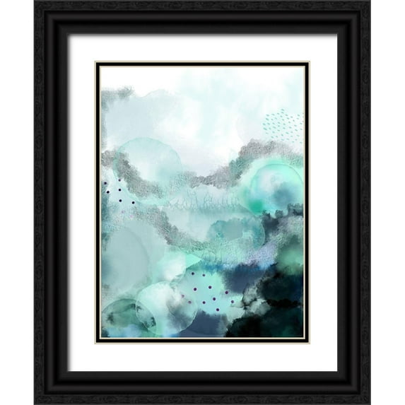 Urban Epiphany 12x14 Black Ornate Wood Framed with Double Matting Museum Art Print Titled - Evolving Ocean 2