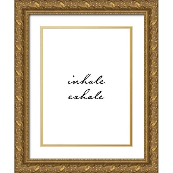 Urban Epiphany 12x14 Gold Ornate Wood Framed with Double Matting Museum Art Print Titled - Inhale Exhale