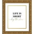 thumbnail image 1 of Urban Epiphany 12x14 Gold Ornate Wood Framed with Double Matting Museum Art Print Titled - Life is Short Buy the Shoes, 1 of 4
