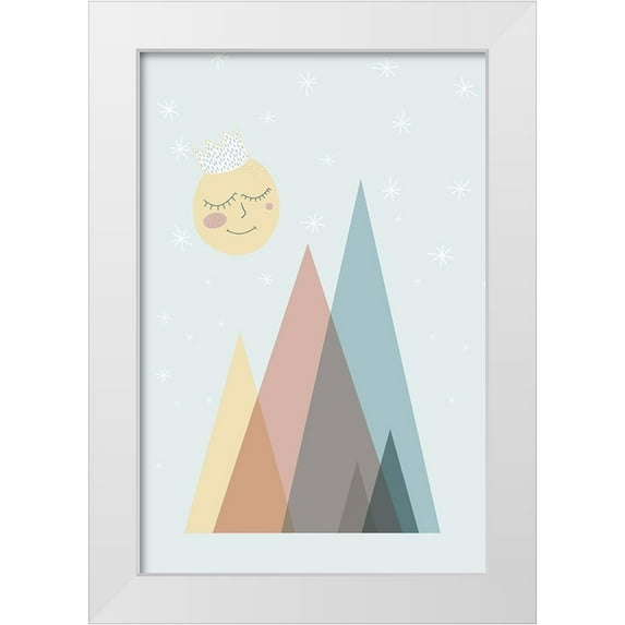 Urban Epiphany 13x18 White Modern Wood Framed Museum Art Print Titled - Pastel Scandi Nursery 1