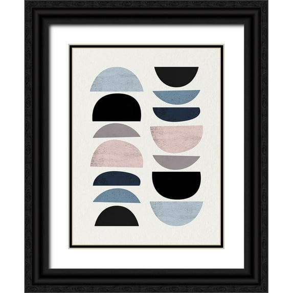 Urban Epiphany 15x18 Black Ornate Wood Framed with Double Matting Museum Art Print Titled - Mid Century Soft Luxe 7