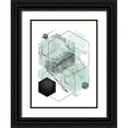 thumbnail image 1 of Urban Epiphany 15x18 Black Ornate Wood Framed with Double Matting Museum Art Print Titled - Mint Geometric 2, 1 of 4