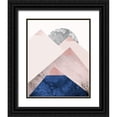 thumbnail image 1 of Urban Epiphany 15x18 Black Ornate Wood Framed with Double Matting Museum Art Print Titled - PinkNavy Mountains 2, 1 of 4